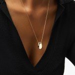 Ana Luisa 14K Gold Pebble Pendant Necklace