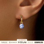 Frida Pearl Huggie Hoops - 14K Gold & Silver