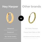Trendy Lightweight Gold PVD Hoop Earrings for Women