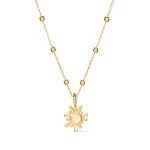 Gold Moonstone Pendant Necklace - Unique Women’s Gift