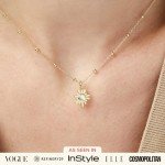 Gold Moonstone Pendant Necklace - Unique Women’s Gift