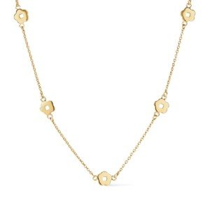 Rowena Flower Necklace - 14K Gold Plated Chain