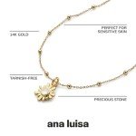 Gold Moonstone Pendant Necklace - Unique Women’s Gift