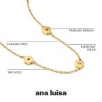 Rowena Flower Necklace - 14K Gold Plated Chain