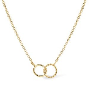 Interlocking Circles Necklace in 14K Gold Plated