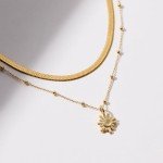 Gold Moonstone Pendant Necklace - Unique Women’s Gift