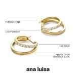 Ana Luisa 14K Gold Double Hoop Earrings