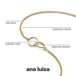 Interlocking Circles Necklace in 14K Gold Plated