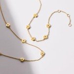 Rowena Flower Necklace - 14K Gold Plated Chain