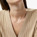 Interlocking Circles Necklace in 14K Gold Plated