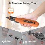 Ashfly 8V Cordless Rotary Tool Kit with 74Pcs Accessories