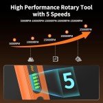 Ashfly 8V Cordless Rotary Tool Kit with 74Pcs Accessories