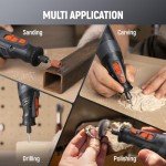 8V Cordless Rotary Tool Kit with 47 Accessories