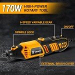 DEKOPRO Mini Rotary Tool Kit with 127 Accessories