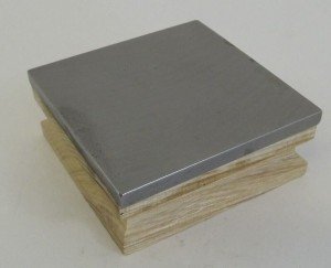Steel Bench Block with Wood Base for Jewelers