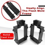 Black Cast Iron Flask Mold Holder Set