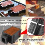 Black Cast Iron Flask Mold Holder Set