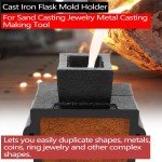 Black Cast Iron Flask Mold Holder Set