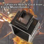 Black Cast Iron Flask Mold Holder Set