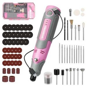 WORKPRO Pink Cordless Rotary Tool Kit with 71 Accessories