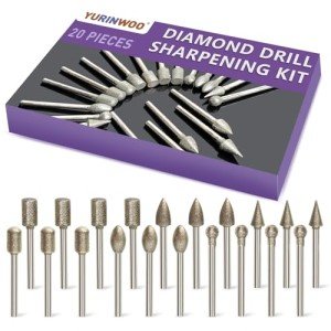 20-Piece Diamond Burr Bits for Stone Carving