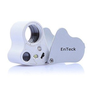 EnTeck Dual Lens LED Jewelry Magnifier Loupe