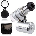 KINGMAS 60x LED Jewelry Microscope Magnifier Loupe