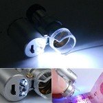 KINGMAS 60x LED Jewelry Microscope Magnifier Loupe