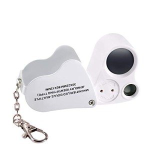 Dual Lens LED Jewelry Magnifier with Keychain