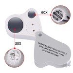 Dual Lens LED Jewelry Magnifier with Keychain