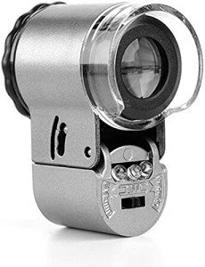 50X Handheld Pocket Magnifier with UV and LED Light