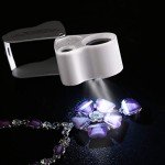 Dual Lens LED Jewelry Magnifier with Keychain