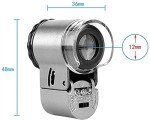 50X Handheld Pocket Magnifier with UV and LED Light