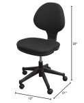 Adjustable Height Black Swivel Chair for Jewelers