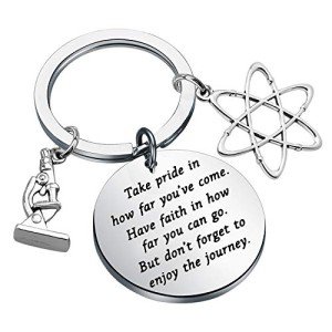 Science Keychain for Chemistry and Biology Lovers