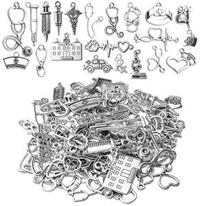 100g Antique Silver Medical Charms for Jewelry Making