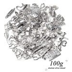 100g Antique Silver Medical Charms for Jewelry Making