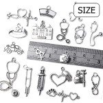 100g Antique Silver Medical Charms for Jewelry Making