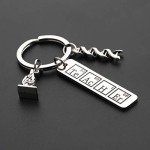 Chemistry Teacher Keychain with Microscope & DNA Design