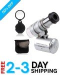 60x Portable Microscope with LED Light for Jewelry