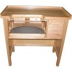 Grobet Jewelers Workbench with Aluminum Pan and Drawers
