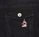 Clayton Jewelry Labs Rose Gold Microscope Enamel Pin