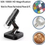 TOMLOV WiFi Digital Microscope 1000X for Jewelry