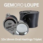 GemOro Chrome Hastings Triplet 10x Loupe Magnifier