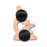 Clayton Jewelry Labs Rose Gold Microscope Enamel Pin