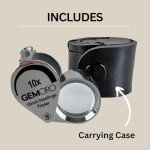 GemOro Chrome Hastings Triplet 10x Loupe Magnifier