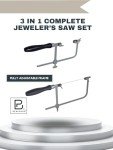 3-in-1 Jeweler's Saw Set with Blades and Clamp