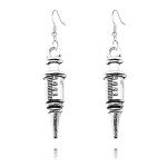 Unique Silver Plated DNA Dangle Earrings for Women