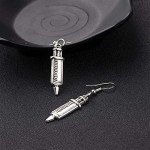 Unique Silver Plated DNA Dangle Earrings for Women