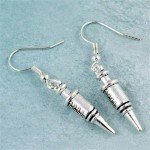 Unique Silver Plated DNA Dangle Earrings for Women